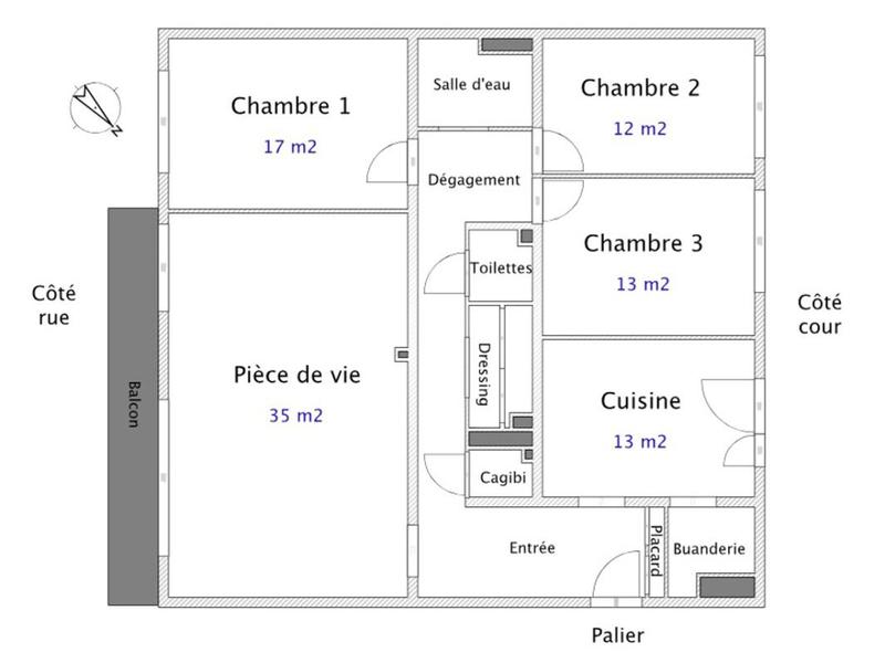 Appartement - 120 m² - 5 pièces