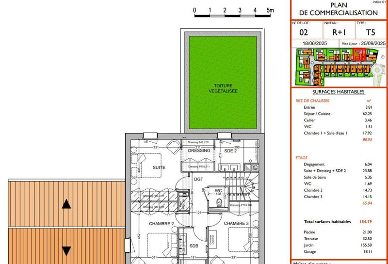 Villa - 154 m² - 5 pièces