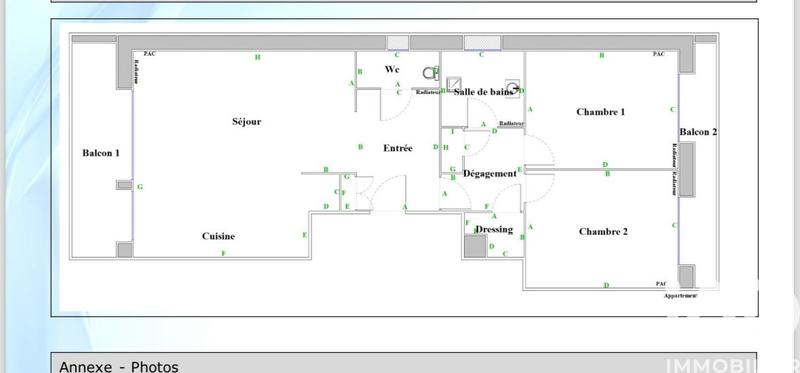 Appartement - 72 m² - 3 pièces