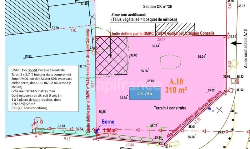 Terrain constructible - 310 m²