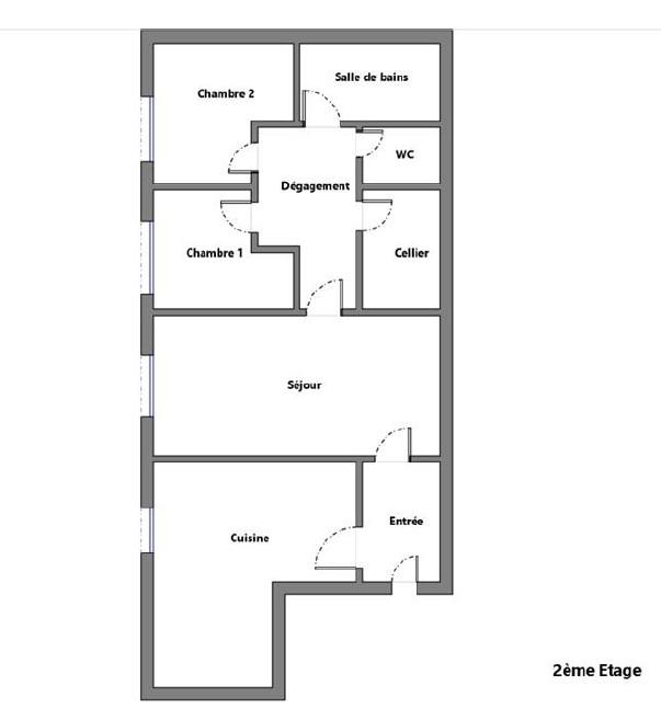 Appartement ancien - 72 m² - 3 pièces