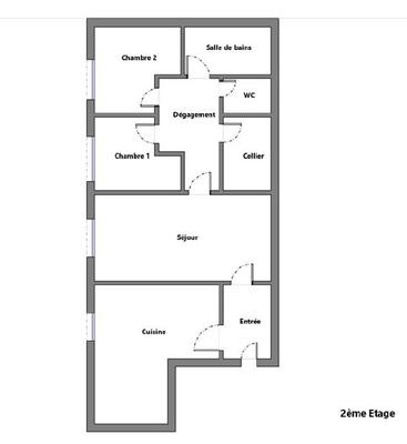 Appartement ancien - 72 m² - 3 pièces