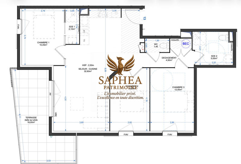 Appartement - 79 m² - 4 pièces