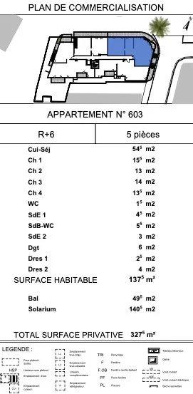 Appartement - 137 m² - 5 pièces