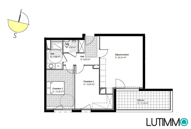 Appartement - 64 m² - 3 pièces