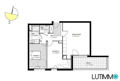 Appartement - 64 m² - 3 pièces