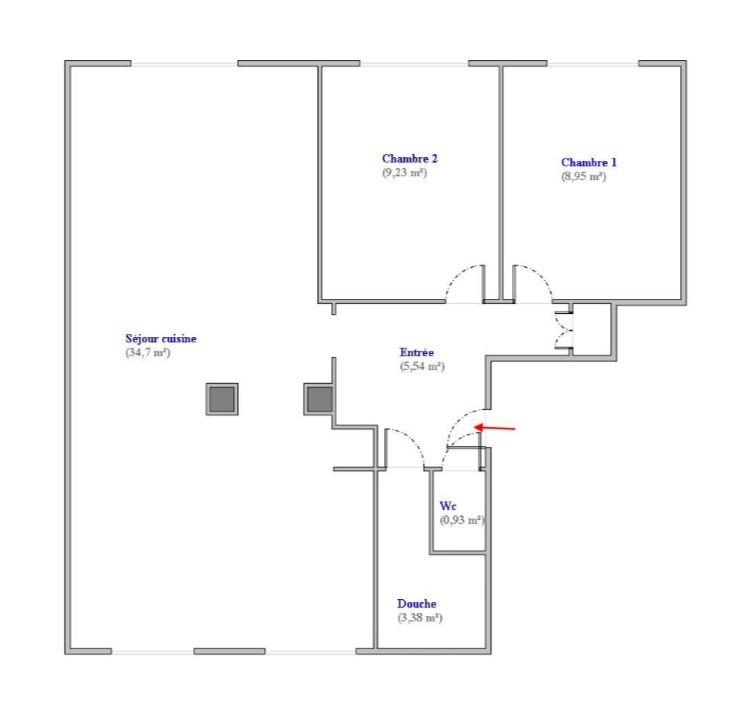 Appartement - 63 m² - 3 pièces