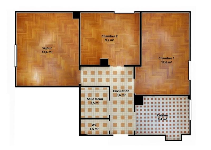 Appartement - 53 m² - 3 pièces