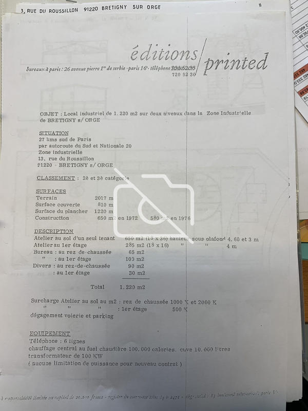 Entrepôt - 1 220 m²