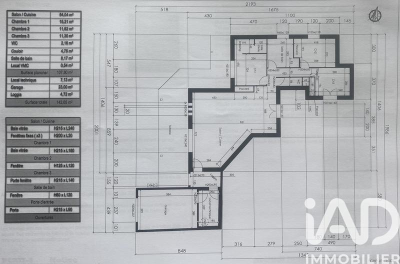 Maison - 108 m² - 4 pièces