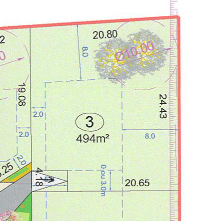 Terrain constructible - 493 m²
