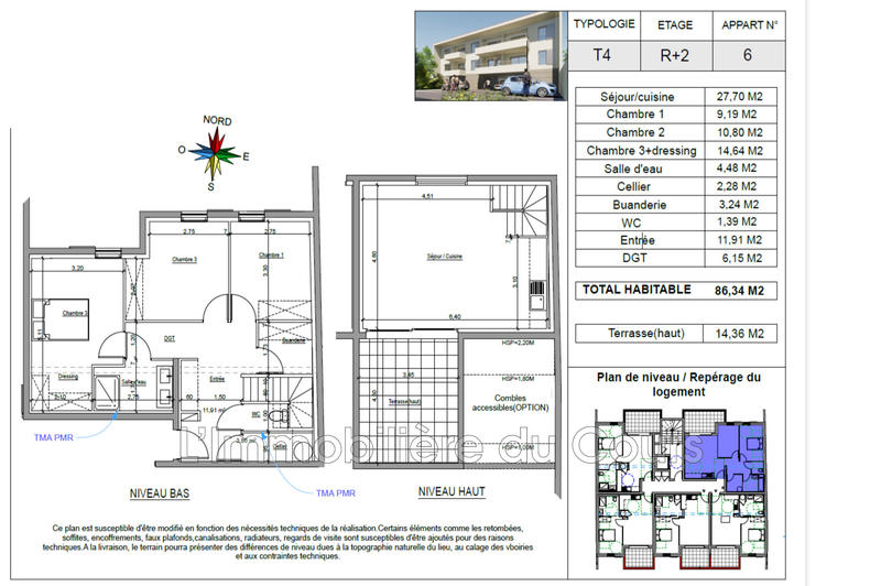Appartement - 86 m² - 4 pièces