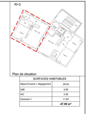 Appartement - 48 m² - 2 pièces