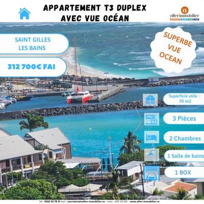 Duplex - 56 m² - 3 pièces