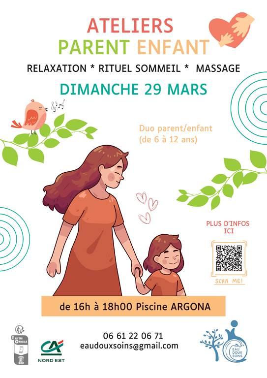 Atelier parent - enfant : relaxation, rituel sommeil &amp; massage