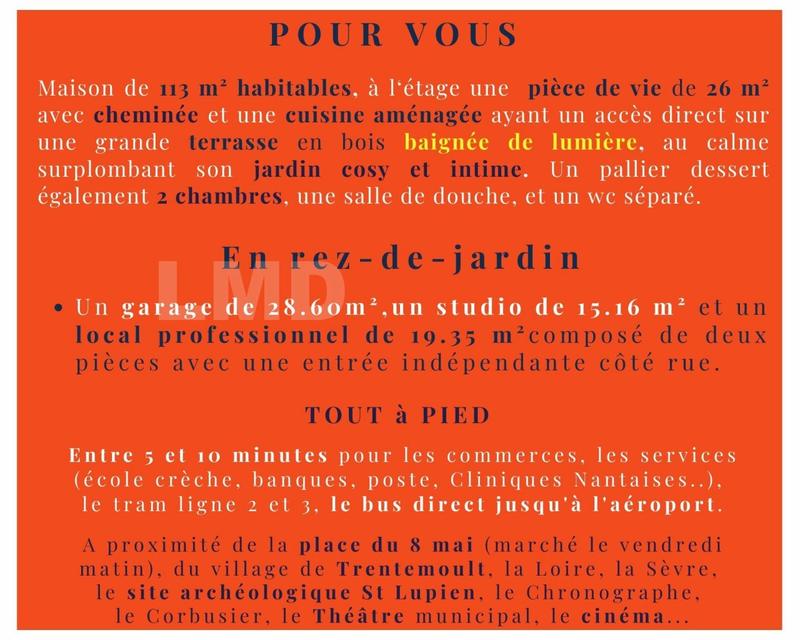 Maison de ville - 112 m² - 5 pièces