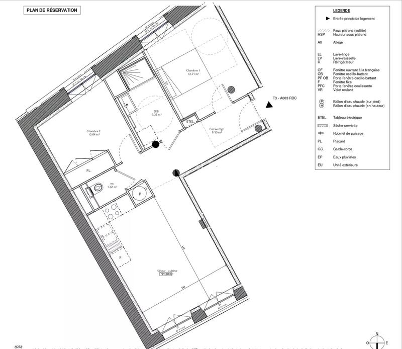 Appartement - 60 m² - 3 pièces