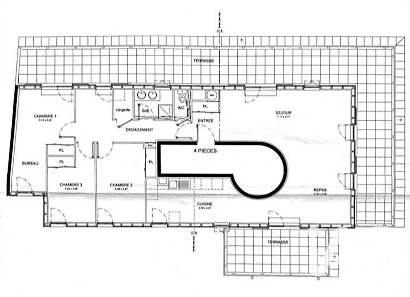 Appartement - 110 m² - 4 pièces