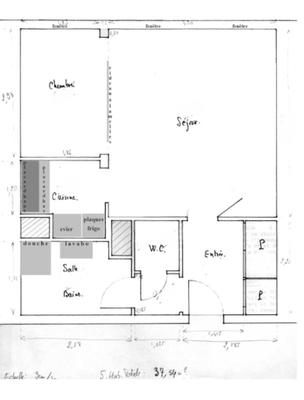 Appartement - 37 m² - 1 pièce