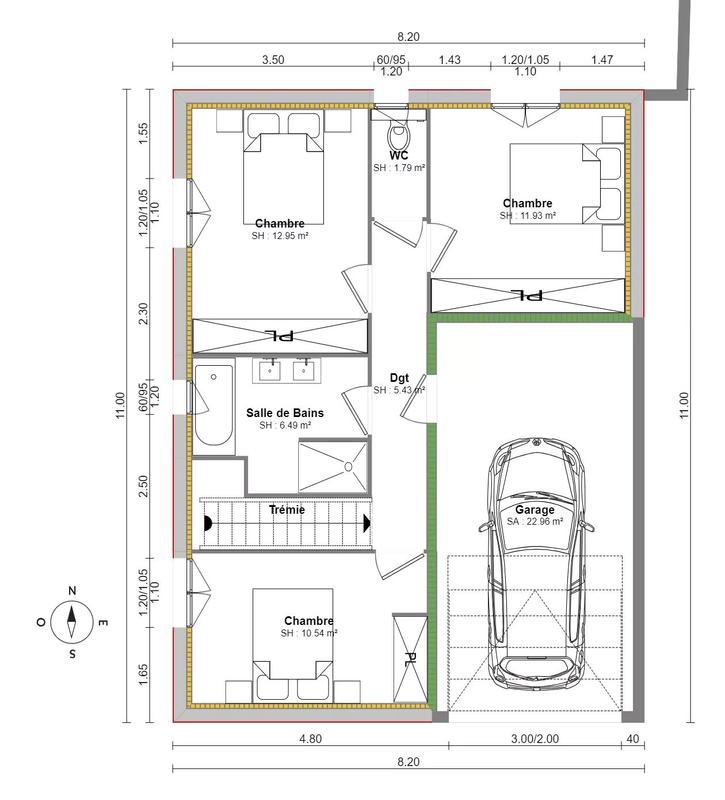 Maison - 90 m² - 4 pièces