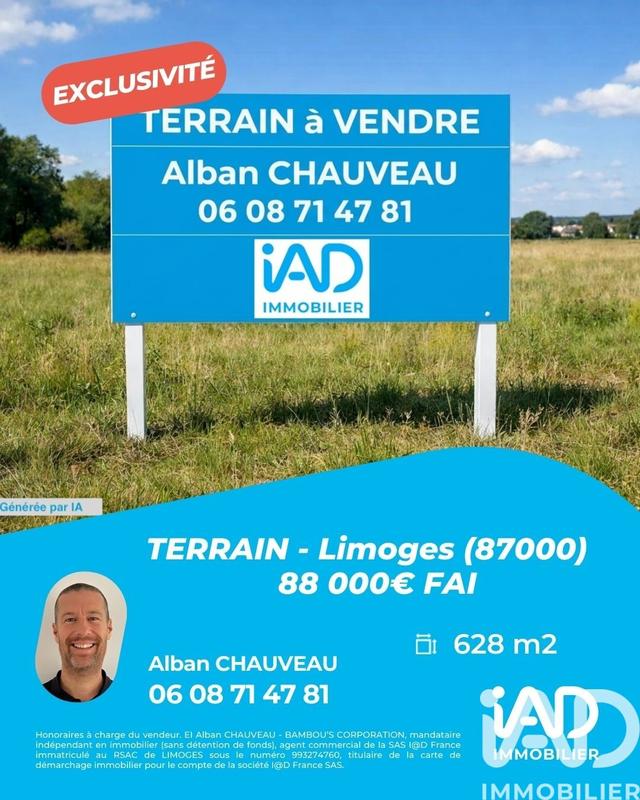 Terrain - 628 m²