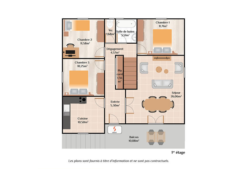 Maison - 122 m² - 6 pièces