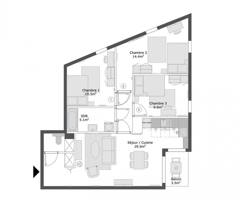 Appartement - 75 m²