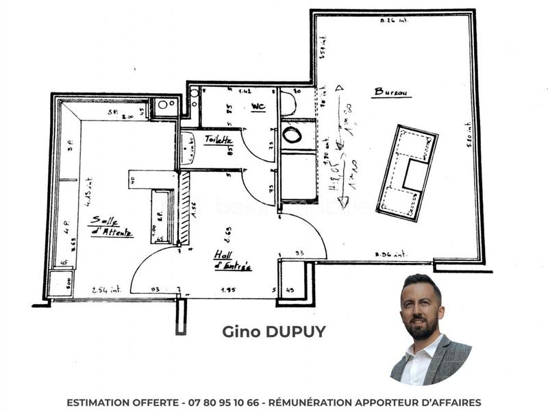 Local commercial - 40 m² - 3 pièces