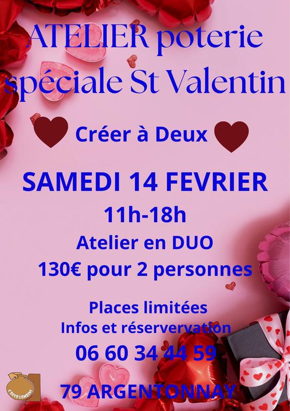 Atelier poterie - Créer à 2: Spécial St Valentin