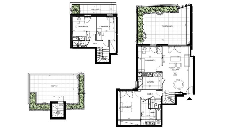 Appartement - 102 m² - 5 pièces