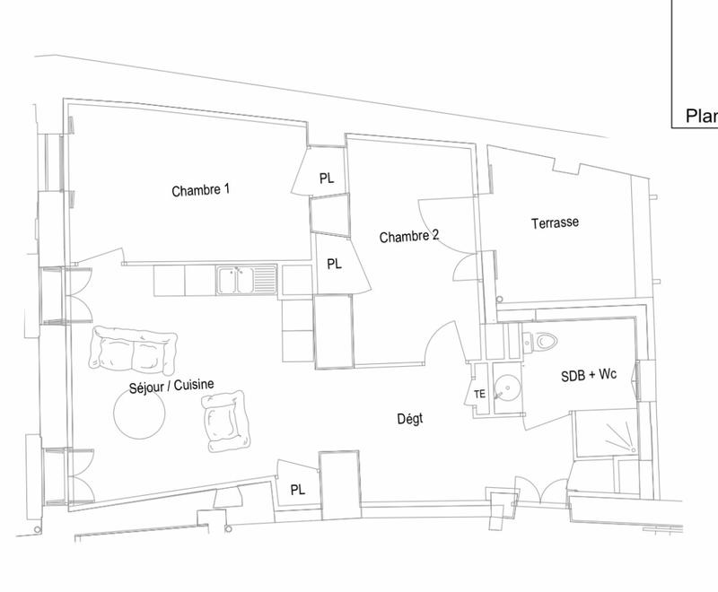 Appartement - 60 m² - 3 pièces