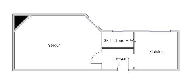 Studio - 19 m² - 1 pièce