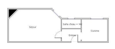 Studio - 19 m² - 1 pièce