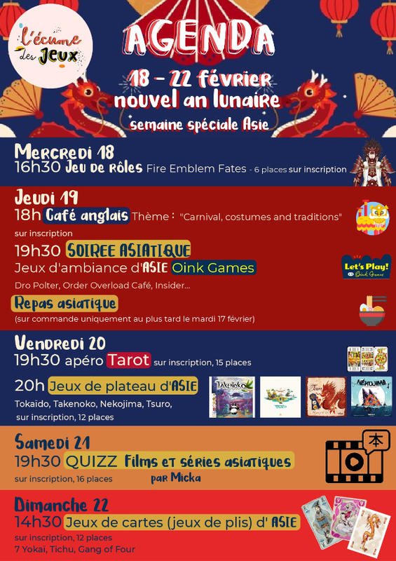 Nouvel An lunaire - Jeux &amp; Culture asiatique à l'écume des jeux