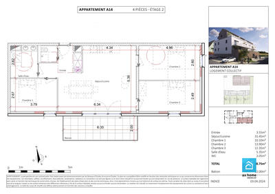 Appartement - 79 m² - 4 pièces