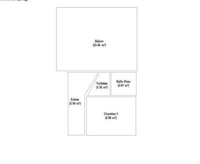 Appartement - 43 m² - 2 pièces