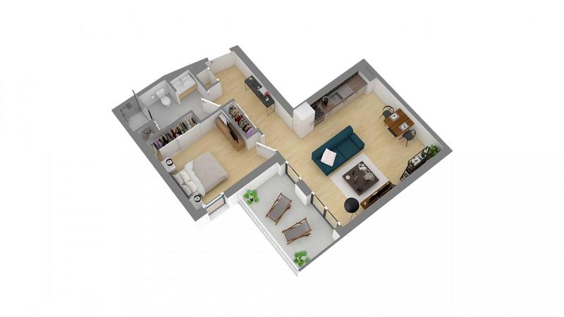 Appartement - 50 m² - 2 pièces