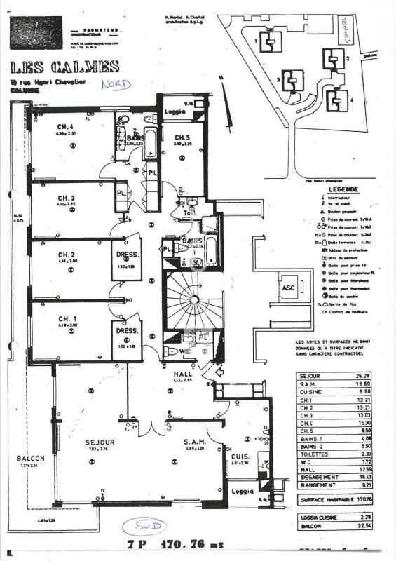 Appartement - 170 m² - 6 pièces
