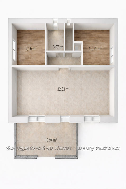 Appartement - 56 m² - 3 pièces