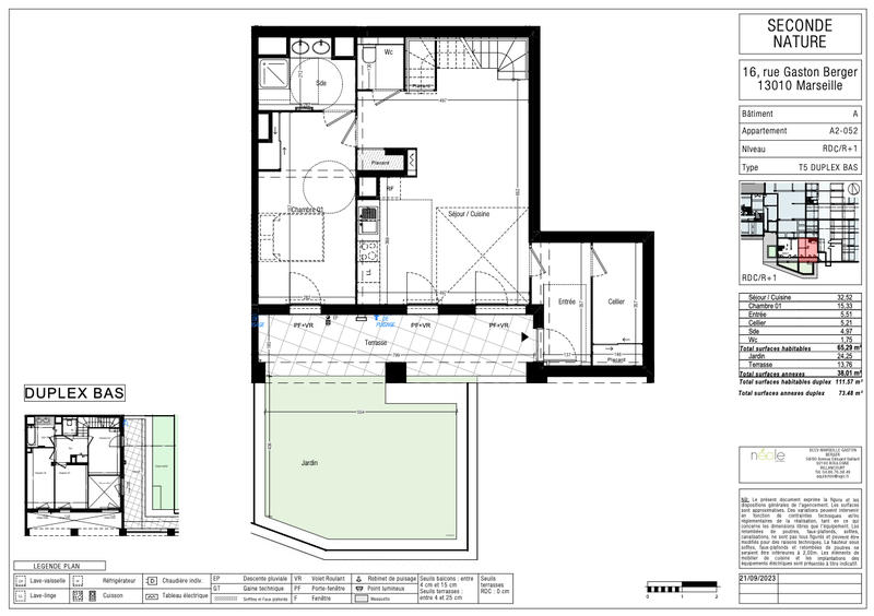 Appartement - 112 m² - 5 pièces