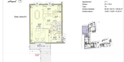 Duplex - 130 m² - 4 pièces