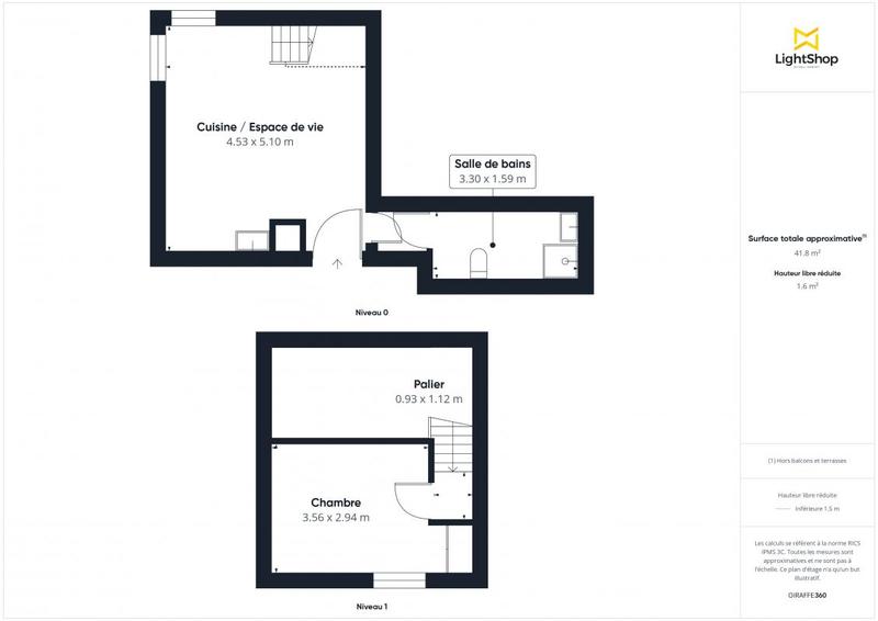 Duplex - 42 m² - 2 pièces