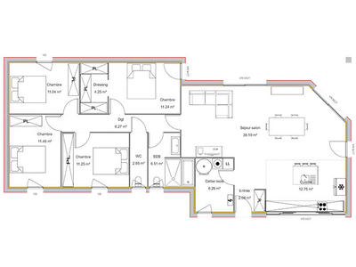 Maison - 124 m² - 5 pièces