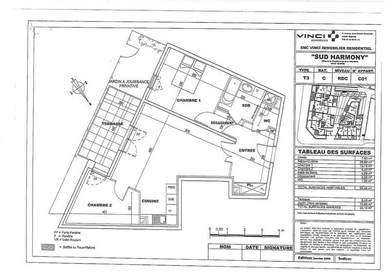 Appartement - 65 m² - 3 pièces