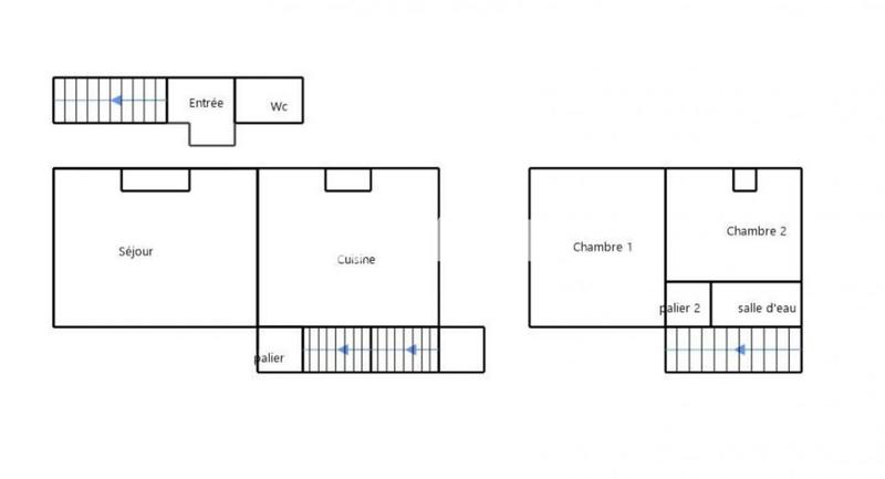 Maison - 50 m² - 3 pièces