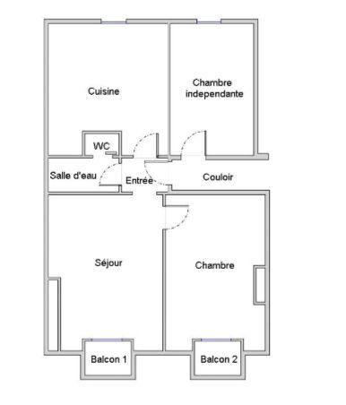 Appartement - 42 m² - 3 pièces