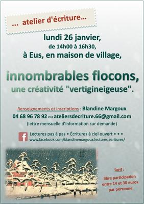 Innombrables flocons, une créativité &quot;vertigineigeuse&quot; • Atelier d'écriture