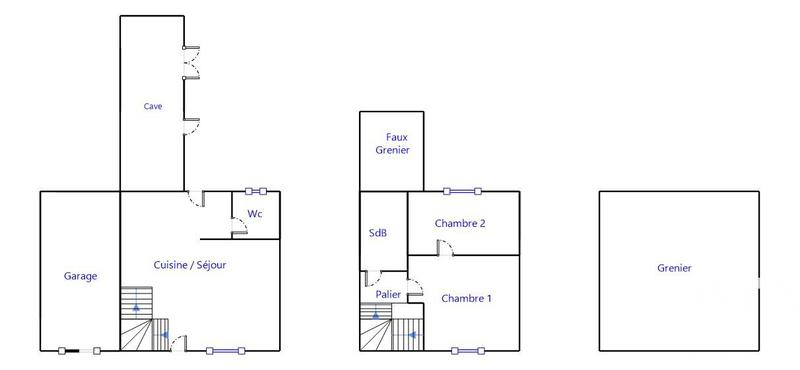 Maison - 58 m² - 3 pièces