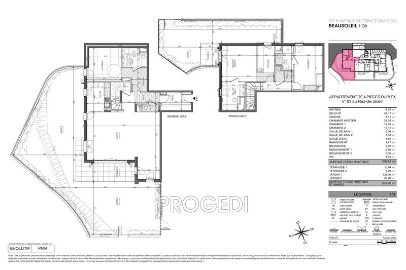 Duplex - 156 m² - 4 pièces