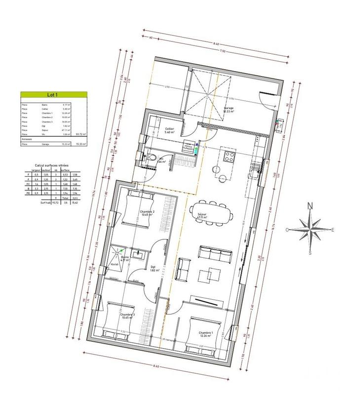 Maison - 94 m² - 4 pièces